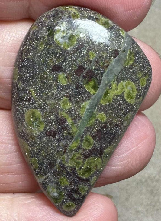 Freeform 42x25mm Epidote Cabochon 28