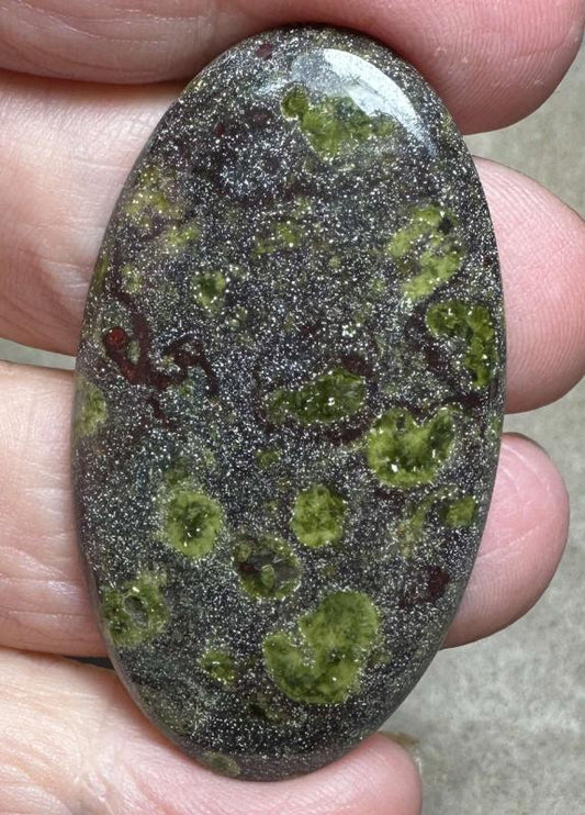 Oval 48x27mm Epidote Cabochon 29