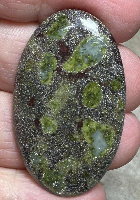 Oval 42x25mm Epidote Cabochon 34