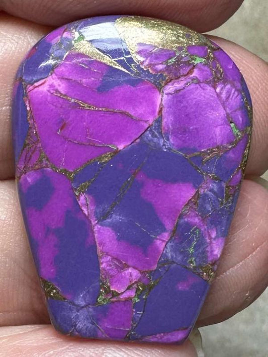 Freeform 29x22mm Purple Kingman Turquoise in Bronze Cabochon 05