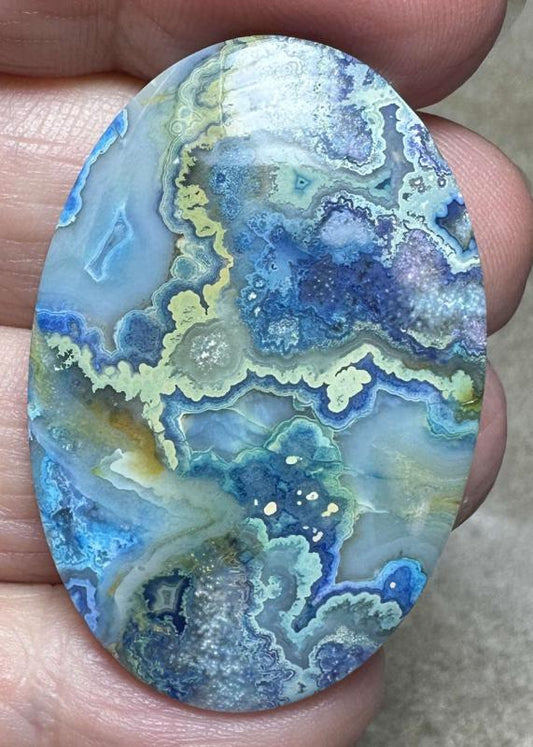 Oval 40x27mm Indonesian Crazy Lace Jasper Cabochon 20