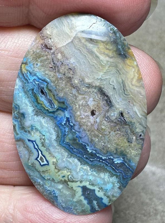 Oval 40x26mm Indonesian Crazy Lace Jasper Cabochon 26