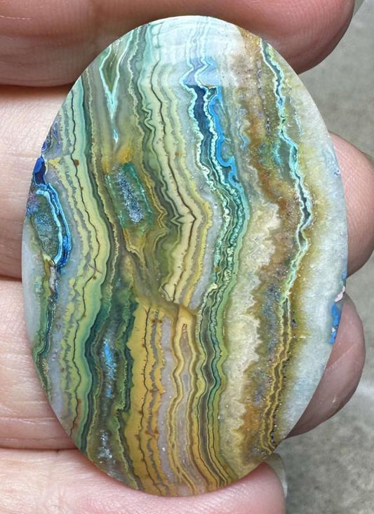 Oval 43x29mm Indonesian Crazy Lace Jasper Cabochon 27