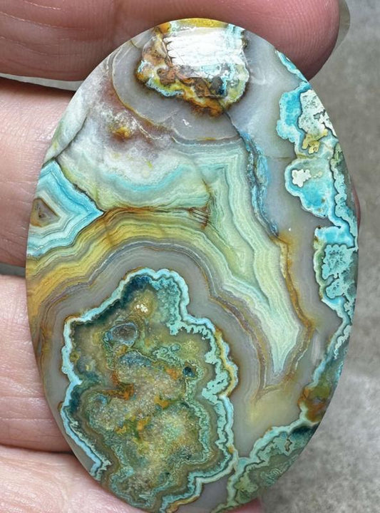 Oval 51x33mm Indonesian Crazy Lace Jasper Cabochon 35