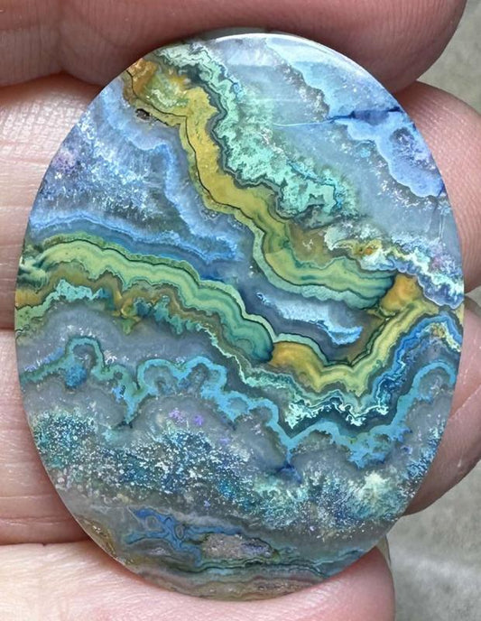 Oval 35x26mm Indonesian Crazy Lace Jasper Cabochon 38