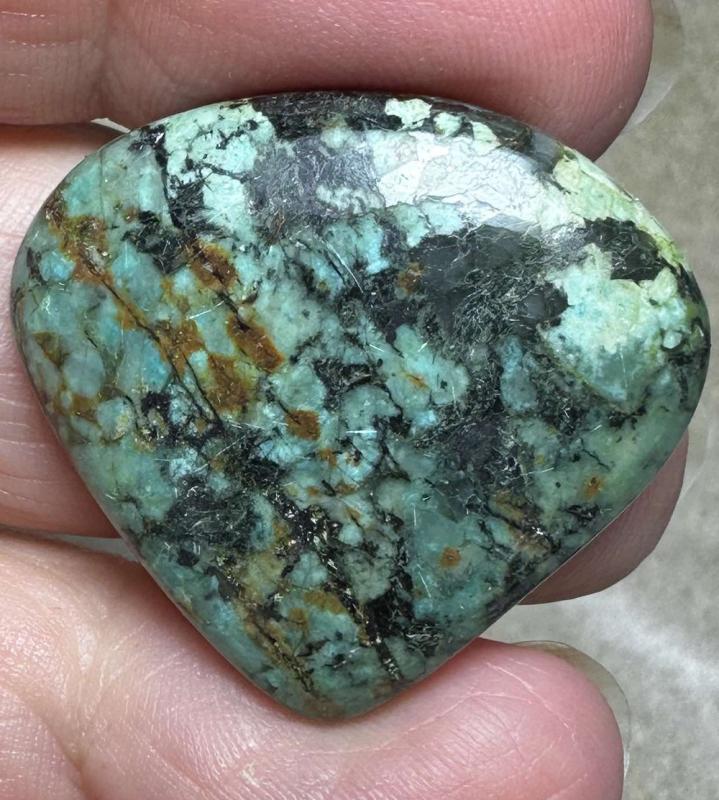Teardrop 28x30mm African Turquoise Cabochon 36