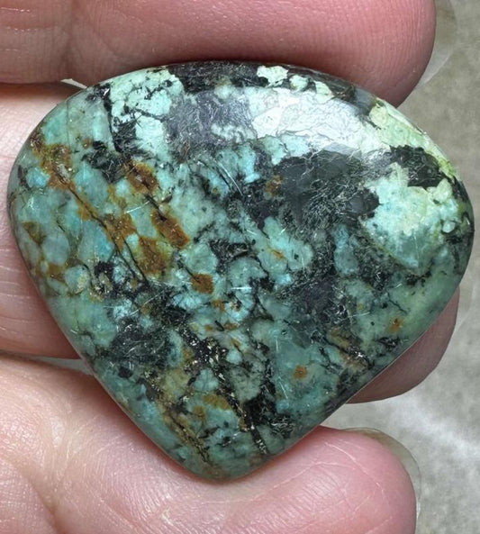 Teardrop 28x30mm African Turquoise Cabochon 36