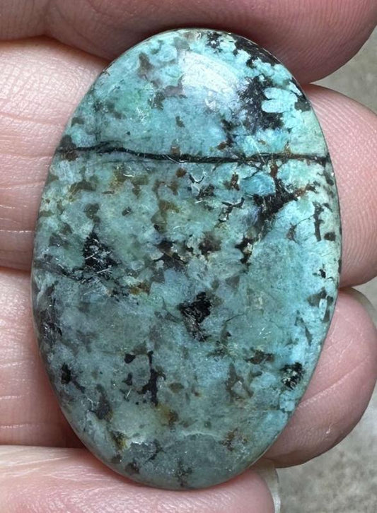 Oval 32x21mm African Turquoise Cabochon 37