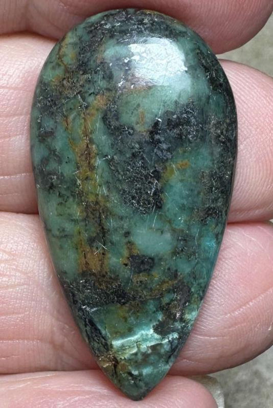 Teardrop 35x19mm African Turquoise Cabochon 40