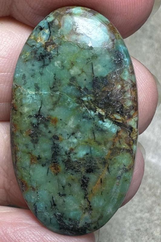 Oval 38x21mm African Turquoise Cabochon 46