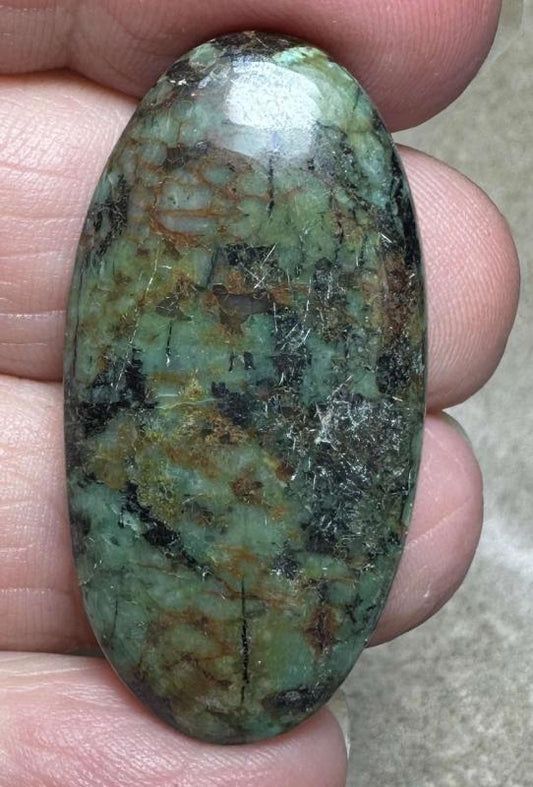 Oval 39x20mm African Turquoise Cabochon 47