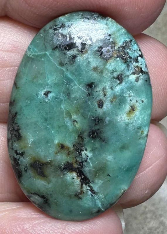 Oval 31x21mm African Turquoise Cabochon 52