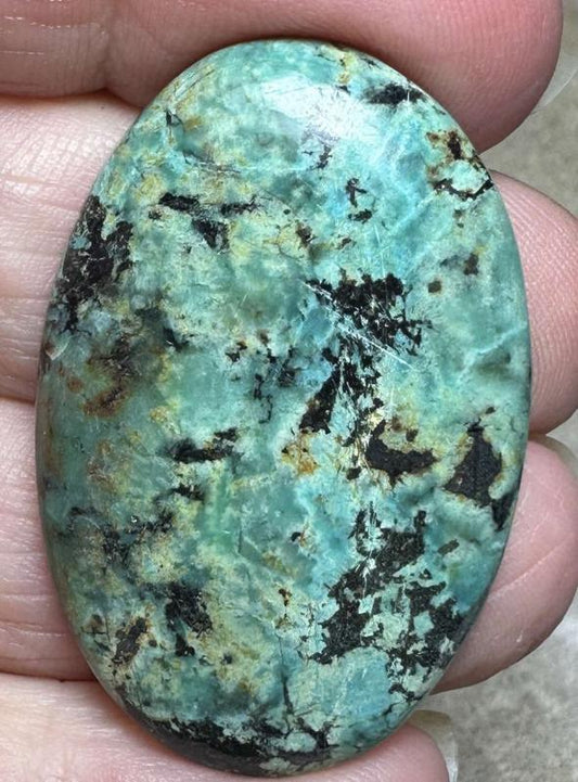 Oval 39x26mm African Turquoise Cabochon 56