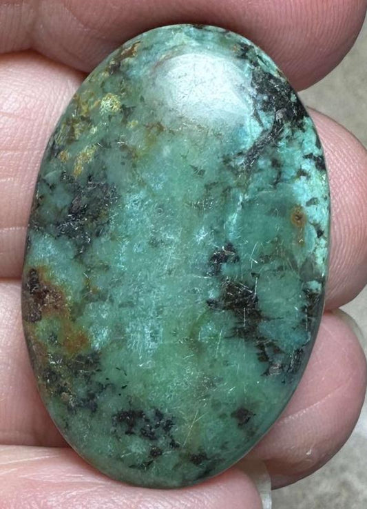 Oval 32x21mm African Turquoise Cabochon 58