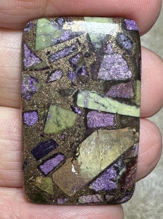 Rectangle 37x23mm Mohave Atlantasite Cabochon 06
