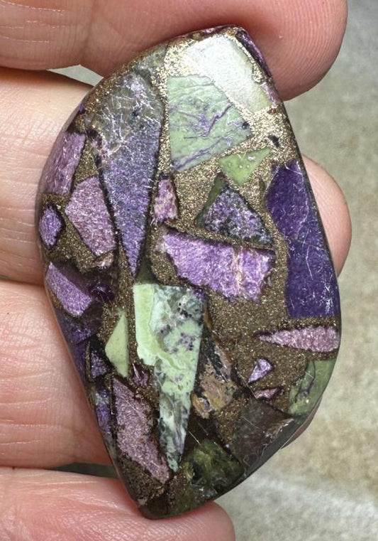 Freeform 44x26mm Mohave Atlantasite Cabochon 09