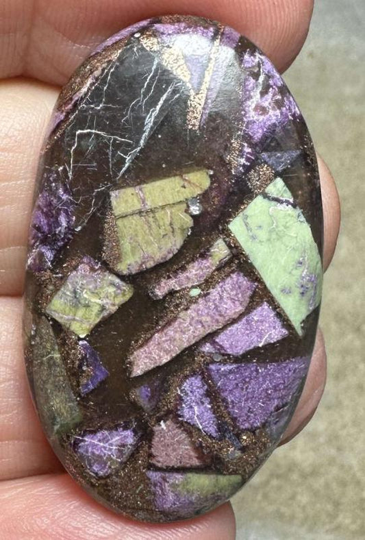 Oval 39x23mm Mohave Atlantasite Cabochon 10