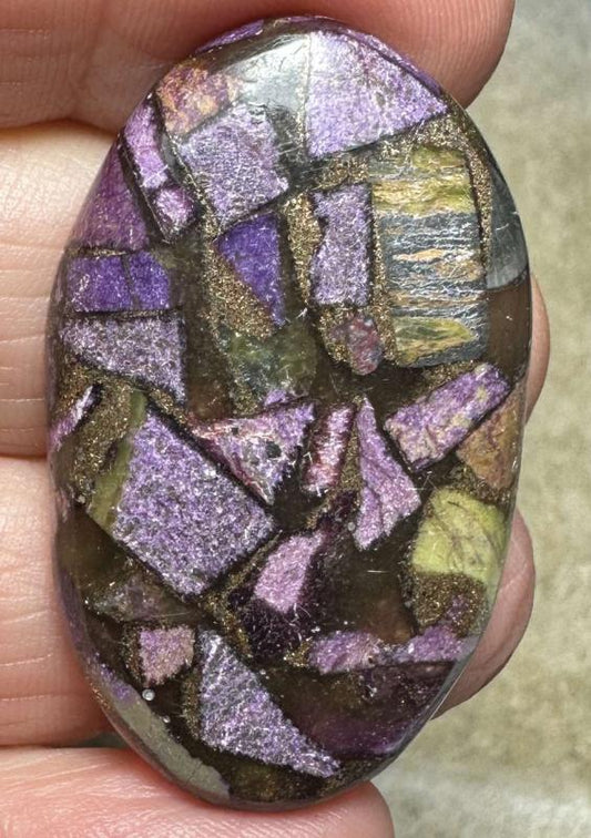 Oval 40x24mm Mohave Atlantasite Cabochon 12