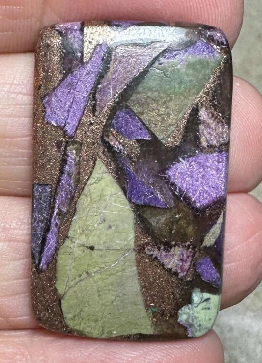 Rectangle 36x22mm Mohave Atlantasite Cabochon 15