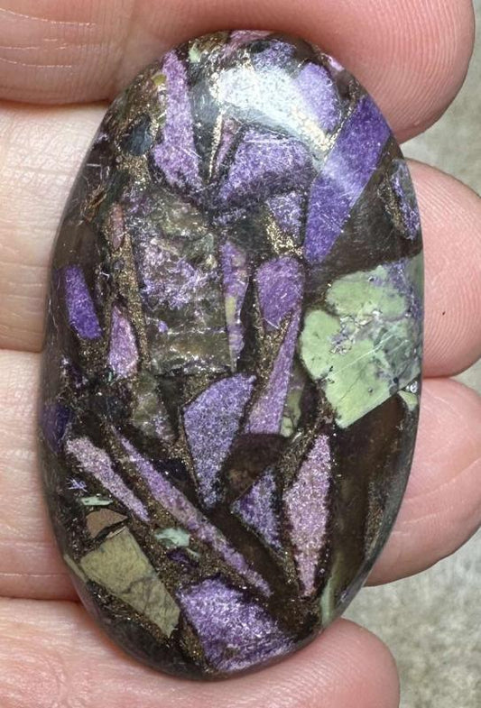 Oval 42x24mm Mohave Atlantasite Cabochon 17