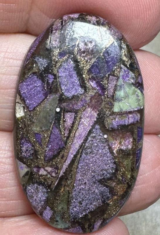 Oval 36x21mm Mohave Atlantasite Cabochon 18