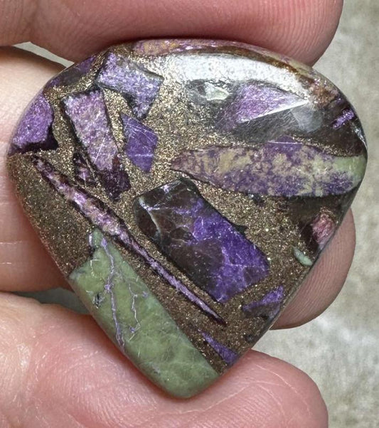 Teardrop 28x27mm Mohave Atlantasite Cabochon 20