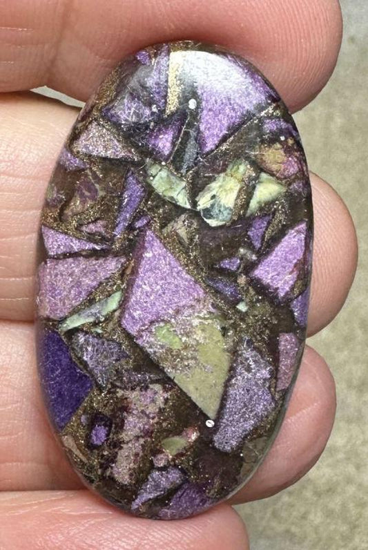 Oval 38x22mm Mohave Atlantasite Cabochon 24