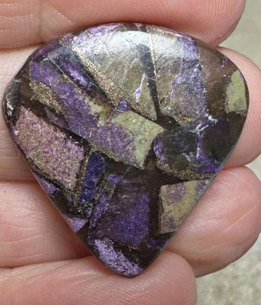 Teardrop 28x27mm Mohave Atlantasite Cabochon 25