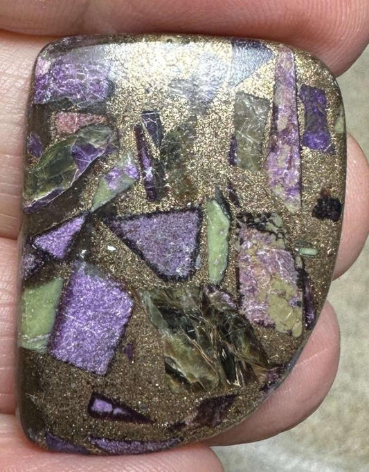Freeform 37x26mm Mohave Atlantasite Cabochon 27