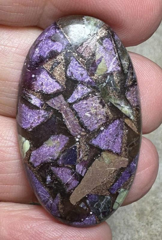 Oval 39x23mm Mohave Atlantasite Cabochon 28