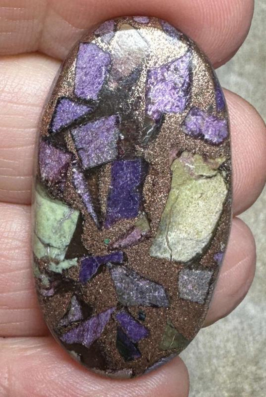 Oval 40x22mm Mohave Atlantasite Cabochon 29