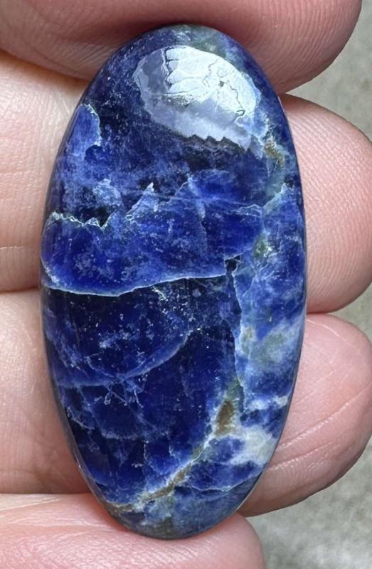 Oval 34x17mm Lightening Sodalite Cabochon 07