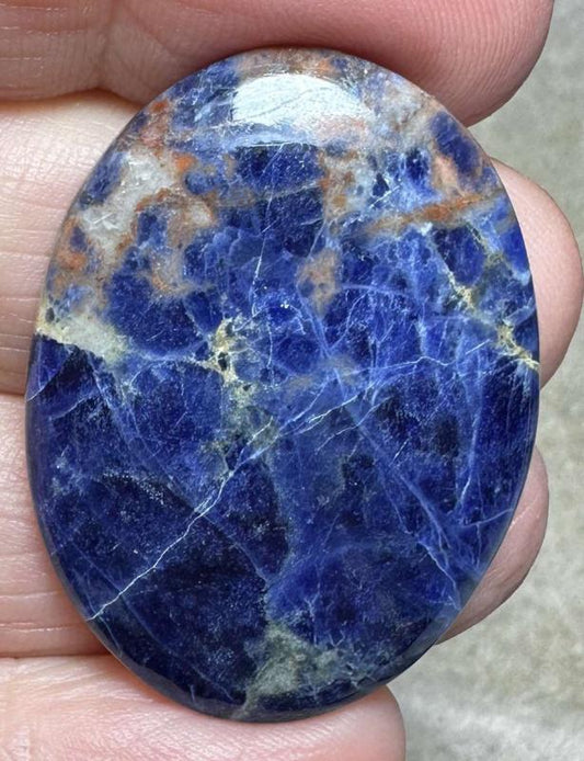 Oval 36x27mm Lightening Sodalite Cabochon 09