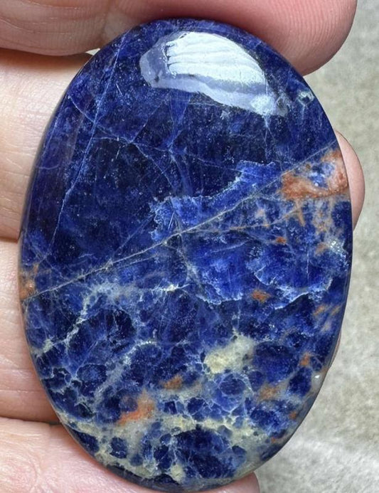 Oval 46x31mm Lightening Sodalite Cabochon 11