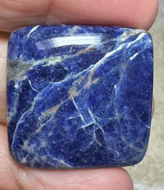 Square 30x30mm Lightening Sodalite Cabochon 12