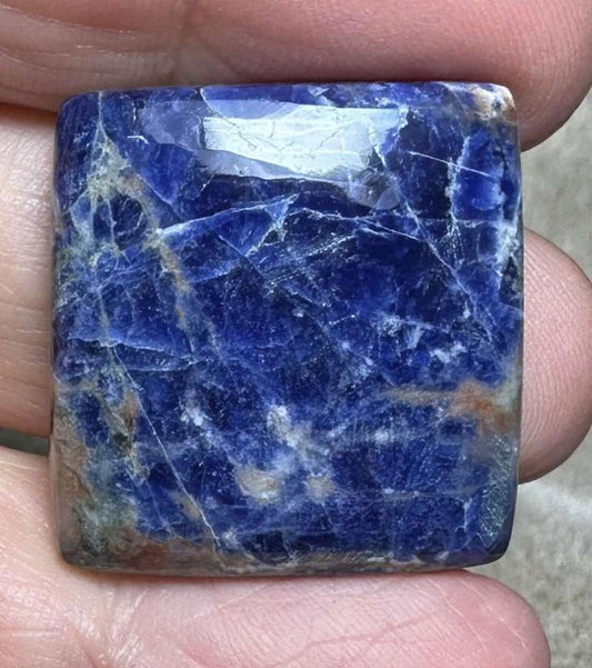 Rectangle 27x25mm Lightening Sodalite Cabochon 13