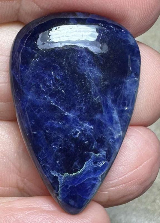 Teardrop 32x21mm Lightening Sodalite Cabochon 15
