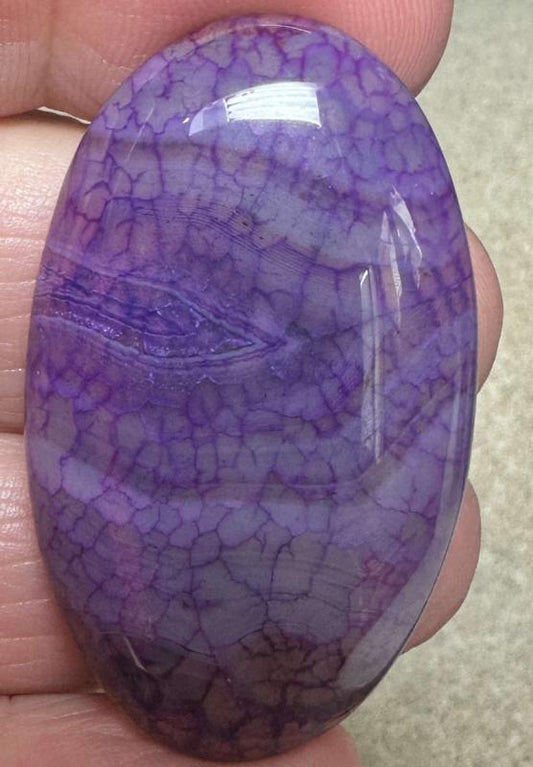 Oval 43x25mm Dragon Vein Agate Cabochon 37