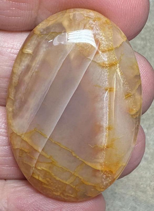 Oval 39x27mm Dragon Vein Agate Cabochon 39