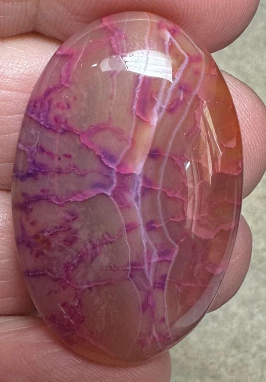 Oval 37x23mm Dragon Vein Agate Cabochon 46