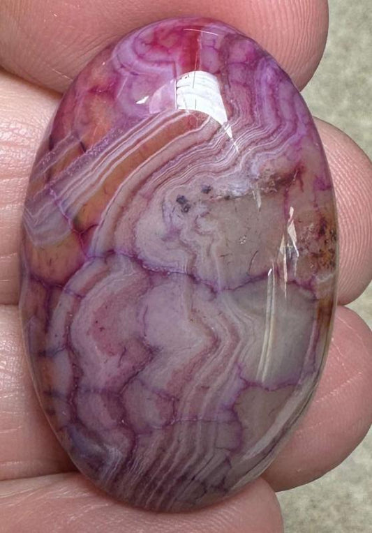Oval 34x22mm Dragon Vein Agate Cabochon 47