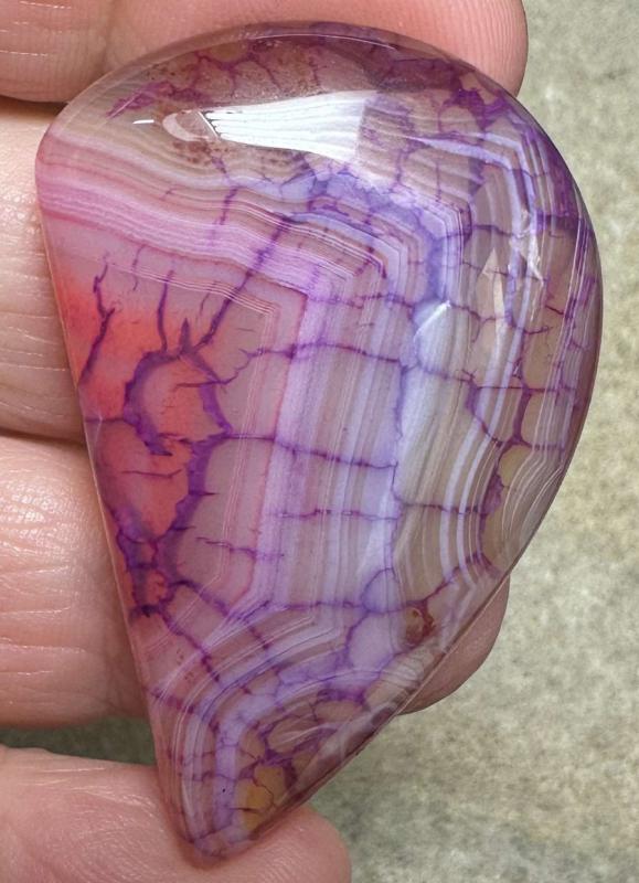 Freeform 47x32mm Dragon Vein Agate Cabochon 58