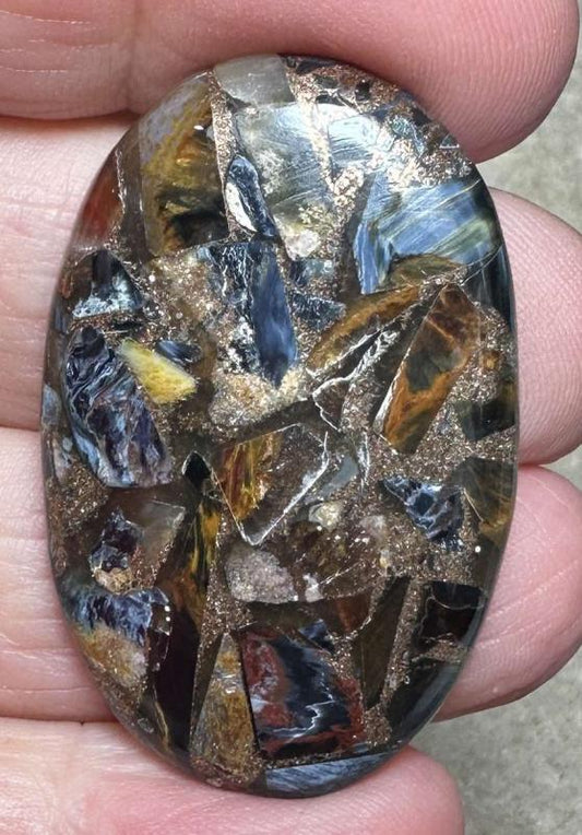 Oval 40x26mm Mohave Pietersite Cabochon 01