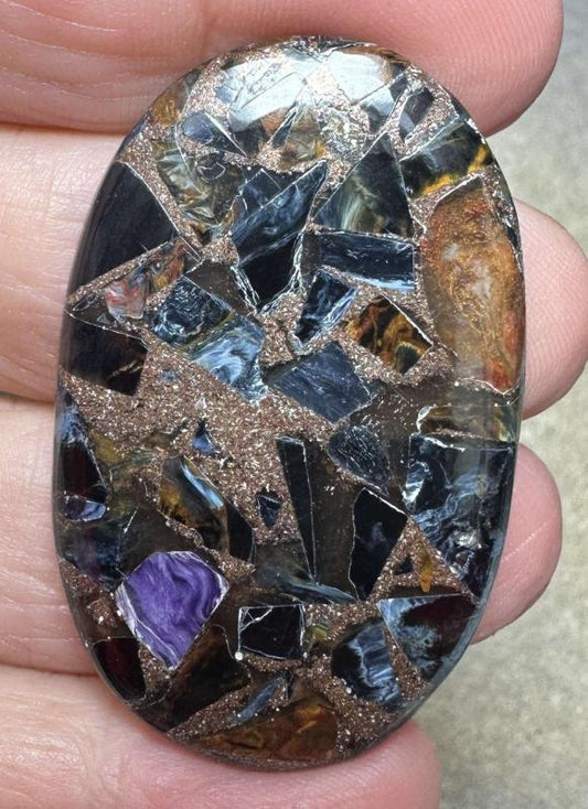 Oval 46x29mm Mohave Pietersite Cabochon 14