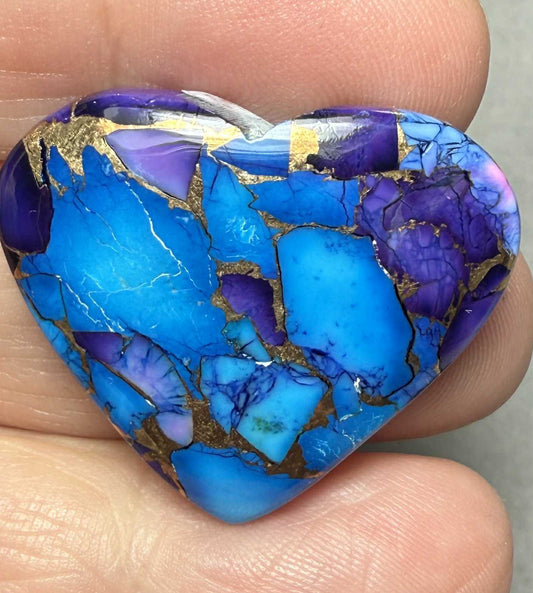 Heart 26x30mm Ice Dahlia Cabochon 04