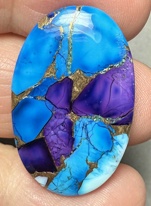 Oval 31x20mm Ice Dahlia Cabochon 13