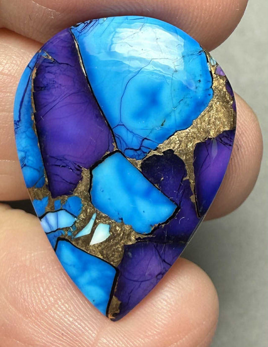 Teardrop 29x21mm Ice Dahlia Cabochon 15