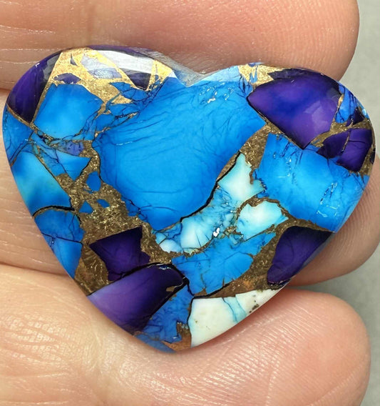 Heart 26x30mm Ice Dahlia Cabochon 19