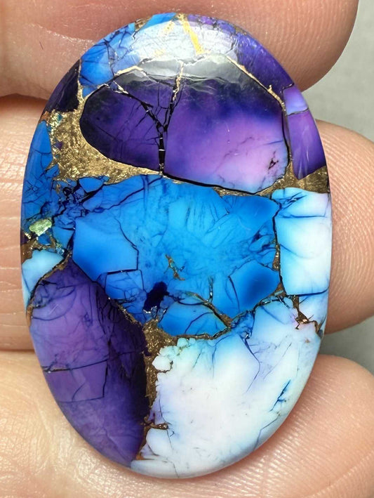 Oval 31x20mm Ice Dahlia Cabochon 20