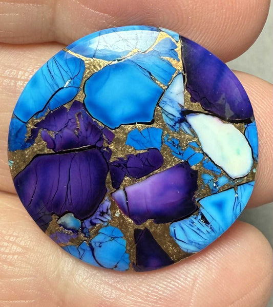Round 26x26mm Ice Dahlia Cabochon 21
